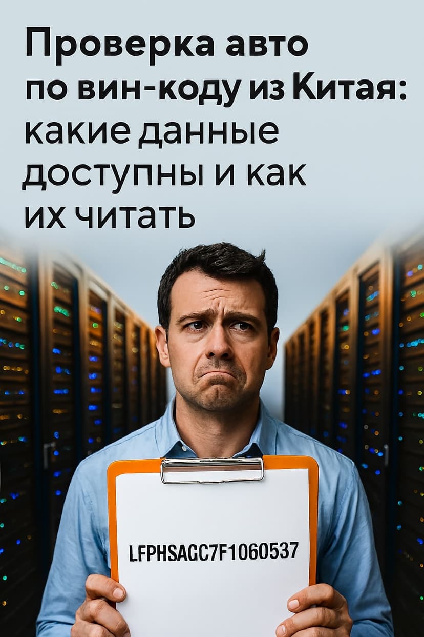 Проверка авто по вин-коду из Китая: какие данные доступны и как их читать